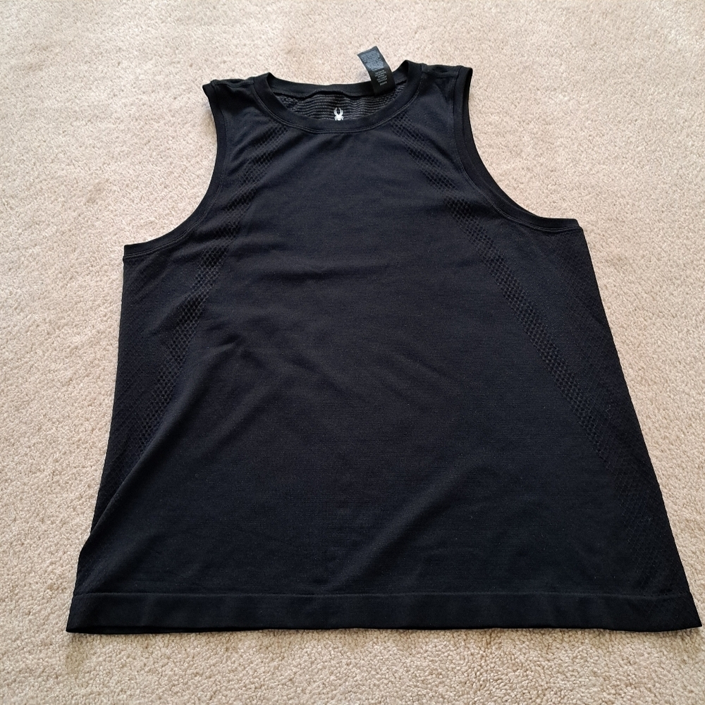 Spyder Active Tank Women's Medium Black Sleeveless Top Seamless Stretch